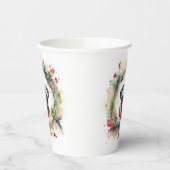 Pug Kerstkrans Feestelijke Pup Papieren Bekers (Links)