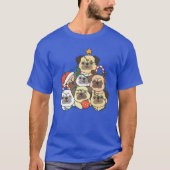 Pug KerstMare Grappig Dier Kerstcadeau T-shirt (Voorkant)