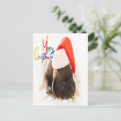 Pug Kerstmis Briefkaart (Staand voorkant)
