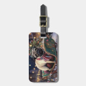 Pug Kerstmis Feestelijk Seizoen Bagagelabel (Voorkant verticaal)