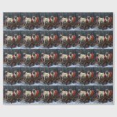 Pug Kerstmis Feestelijk Seizoen Cadeaupapier (Vlak)