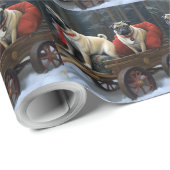 Pug Kerstmis Feestelijk Seizoen Cadeaupapier (Rol Hoek)