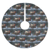 Pug Kerstmis Feestelijk Seizoen Kerstboom Rok (Voorkant)