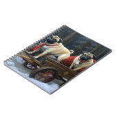 Pug Kerstmis Feestelijk Seizoen Notitieboek (Linkerzijde)