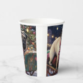 Pug Kerstmis Feestelijk Seizoen Papieren Bekers (Rechts)