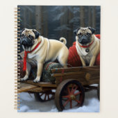 Pug Kerstmis Feestelijk Seizoen Planner (Voorkant)