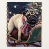 Pug Kerstmis Feestelijk Seizoen Planner (Voorkant)