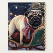 Pug Kerstmis Feestelijk Seizoen Planner (Achterkant)