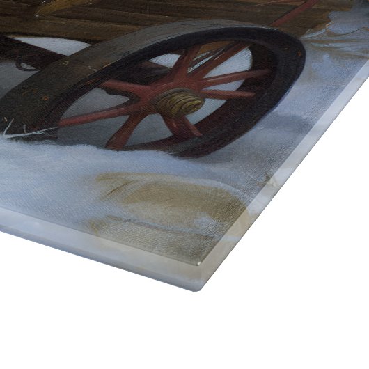 Pug Kerstmis Feestelijk Seizoen Snijplank (Hoek)