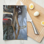 Pug Kerstmis Feestelijk Seizoen Theedoek (Quarter Fold)