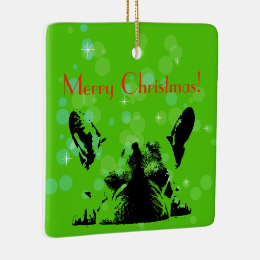 Pug Kerstmis Keramisch Ornament (Rechts)