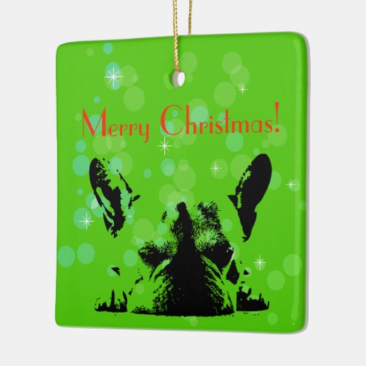 Pug Kerstmis Keramisch Ornament (Links)