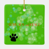 Pug Kerstmis Keramisch Ornament (Achterkant)