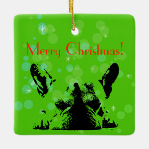 Pug Kerstmis Keramisch Ornament