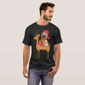 Pug Kerstmis T-shirt (Voorkant volledig)