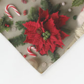 Pug kerstpatroon fleece deken (Hoek)