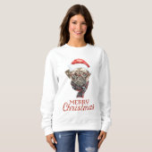 Pug kerstshirt trui (Voorkant volledig)