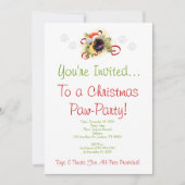 Pug-kerstuitnodiging Kaart (Voorkant)