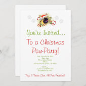 Pug-kerstuitnodiging Kaart (Voorkant / Achterkant)