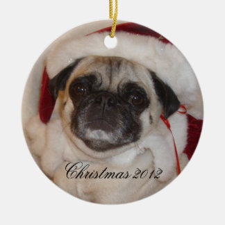 Pug-kerstversiering Keramisch Ornament