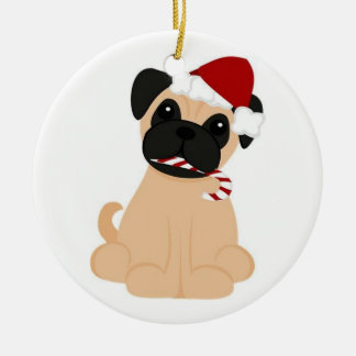 Pug-kerstversiering Keramisch Ornament