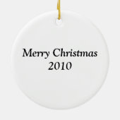 Pug-kerstversiering Keramisch Ornament (Achterkant)