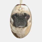 Pug-kerstversiering Keramisch Ornament (Links)