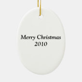 Pug-kerstversiering Keramisch Ornament (Achterkant)