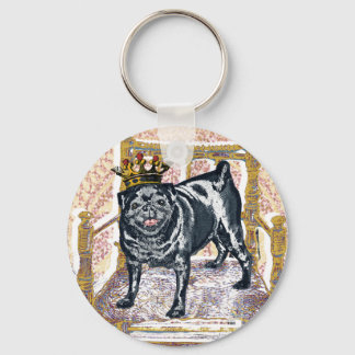 Pug King Sleutelhanger