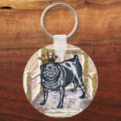 Pug King Sleutelhanger (Voorkant)
