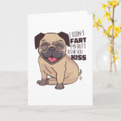PUG KISS KAART (Gele Bloem)