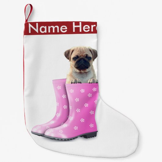 Pug Kleine Kerstsok (Voorkant)
