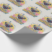 Pug kleurrijk cadeaupapier (Hoek)