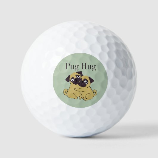 Pug knuffel golfballen (Voorkant)