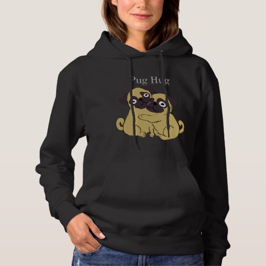 Pug knuffel hoodie (Voorkant)