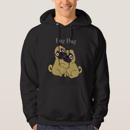 Pug knuffel hoodie (Voorkant)
