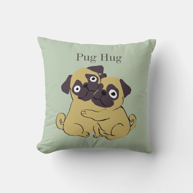Pug knuffel  kussen (Voorkant)
