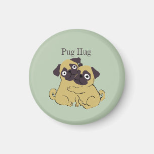Pug knuffel magneet