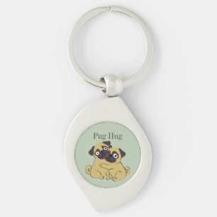 Pug knuffel sleutelhanger