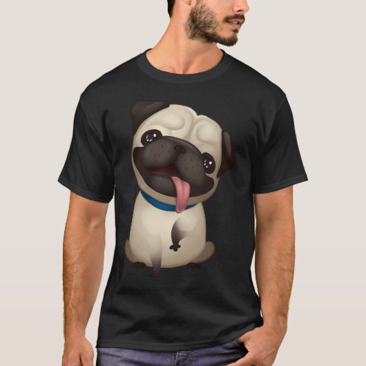 Pug Knuffel T-shirt (Voorkant)