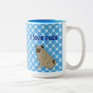 pug - koffiemok tweekleurige koffiemok