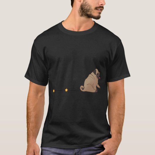 Pug Kont Schuif T-shirt (Voorkant)
