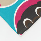 Pug-koppen op Blauwgroen rugzak Fleece Deken (Hoek)