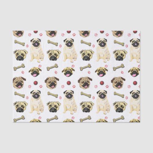 Pug Kunst Tissuepapier (Voorkant)