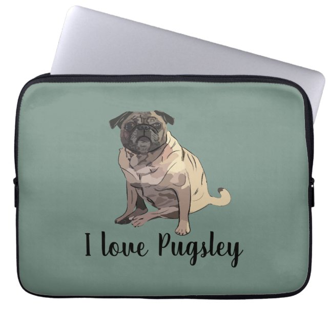 Pug Laptop Sleeve (Voorkant)
