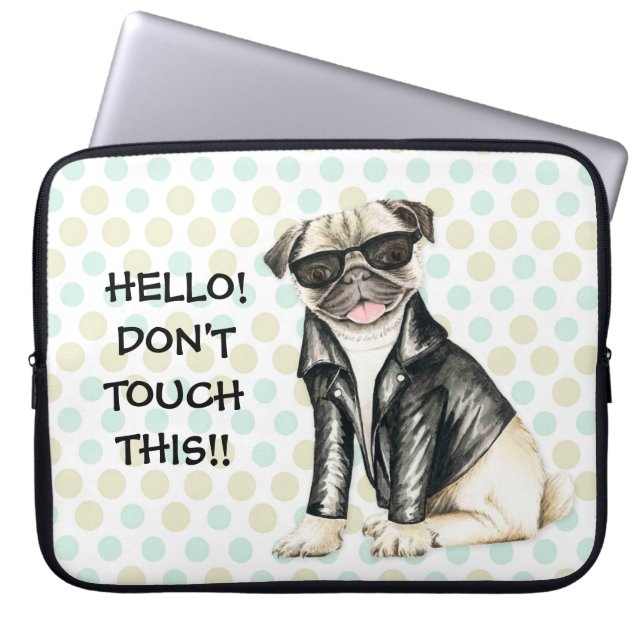 Pug Laptop Sleeve (Voorkant)