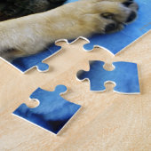 Pug leggen op kussens legpuzzel (Zijkant)