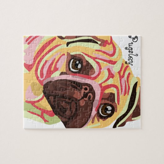 Pug Legpuzzel (Horizontaal)