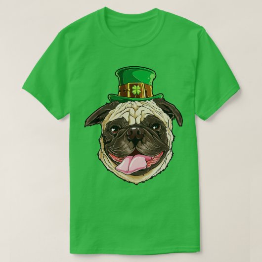 Pug Leprechaun St Patricks Day Funny Dog Gifts T-shirt (Design voorkant)