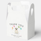 Pug Lets Pawty Puppy Dog Verjaardag Dank u Bedankdoosjes (Geopend)